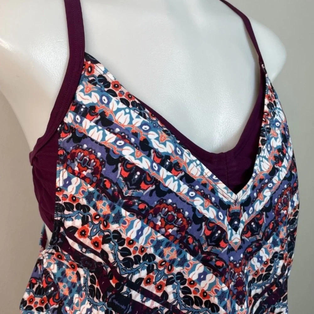 Athleta Swim Athleta Marrakesh Side Scrunch Tankini Top